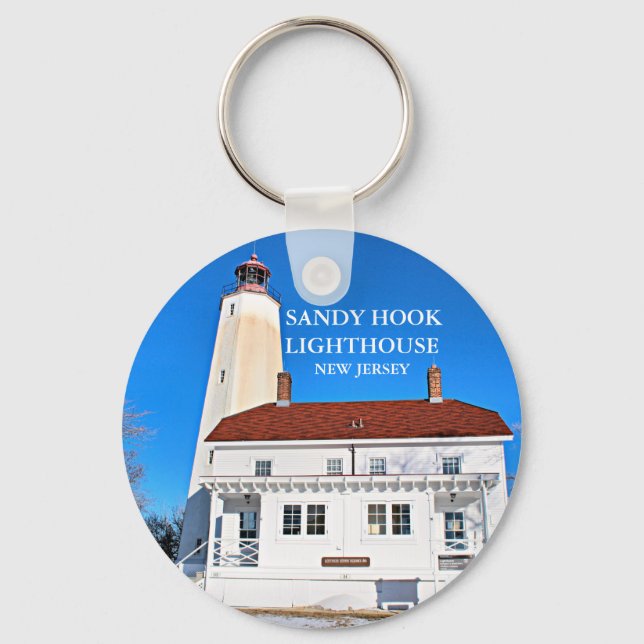 Sandy Krok Lighthouse New jersey Keychain Nyckelring (Framsida)