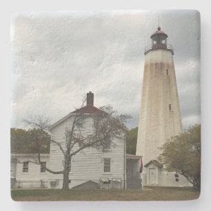 Sandy Krok Lighthouse Underlägg Sten
