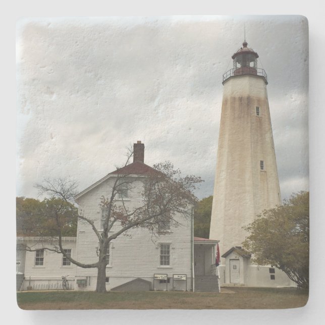 Sandy Krok Lighthouse Underlägg Sten (Framsidan)