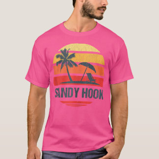 Sandy Krok Nj Beach Retro Sol Distress Design T Shirt
