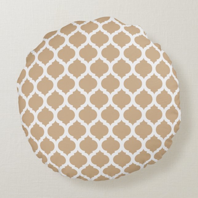 Sandy Moroccan Mönster Round Pillows Rund Kudde (Baksidan)