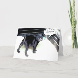 Sandy Pug Grattis på födelsedagen Greeting Card Kort