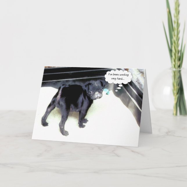 Sandy Pug Grattis på födelsedagen Greeting Card Kort (Framsida)