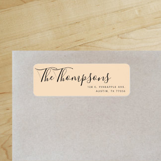 Sandy-Returadressen för efternamn för anpassningsb Returadress Etikett