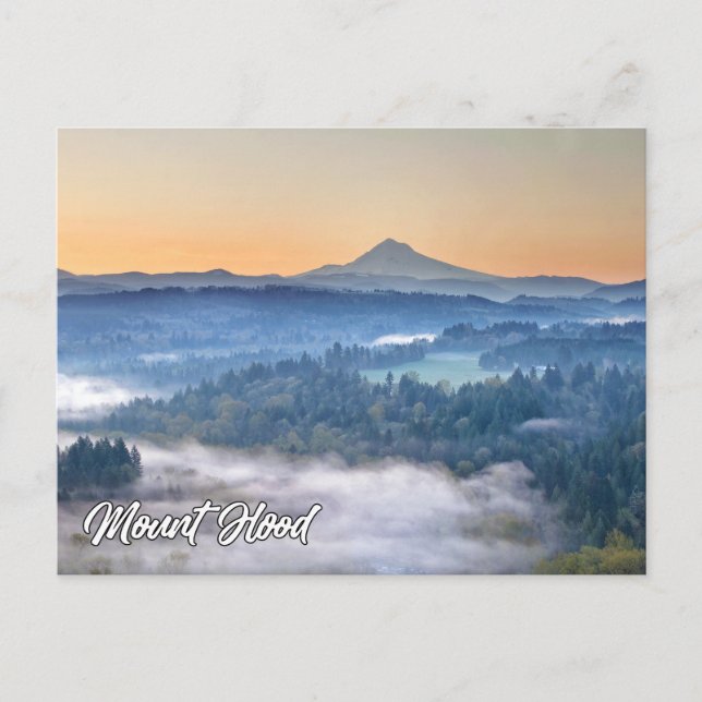 Sandy River & Mount Huva, Oregon, USA Vykort (Framsida)