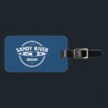 Sandy River Oregon Kayaking Bagagebricka<br><div class="desc">Sandy-floden har sitt ursprung i Mt. Huvas glaciärer,  den mest framträdande toppen i Oregons kaskadberg och flyter till öster i Portland. Den passerar staden Molalla innan den kommer in i den större floden vid Canby</div>