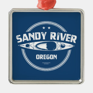 Sandy River Oregon Kayaking Julgransprydnad Metall
