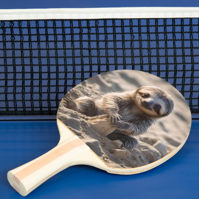 Sandy Shores: Baby Sloth Byggnad Sand Castles Pingisracket (Insitu)