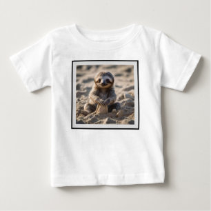 Sandy Shores: Baby Sloth Byggnad Sand Castles T Shirt
