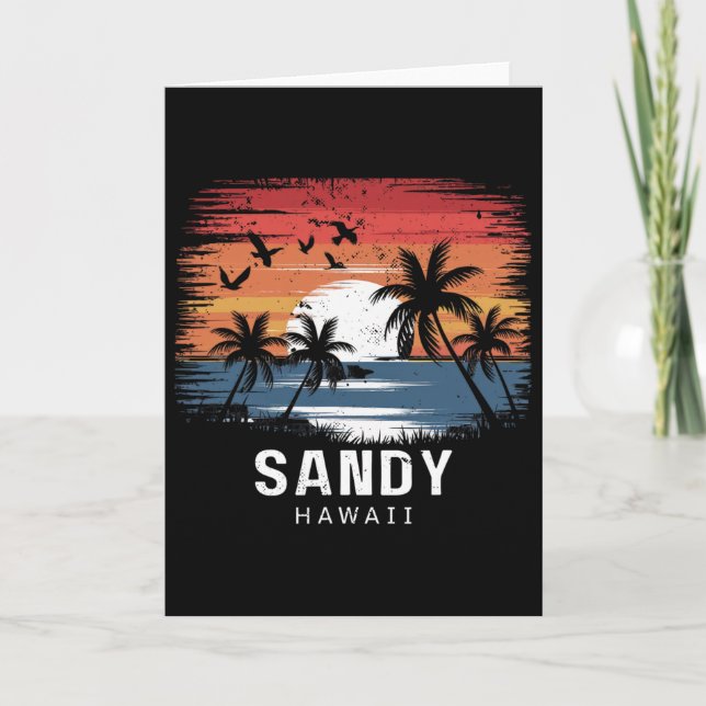 Sandy strand Hawaii Surfing Surfer _1  Kort (Framsida)