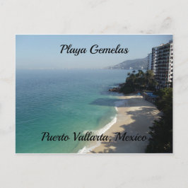 Sandy strandturkos sea Puerto Vallarta, Mexiko Vykort