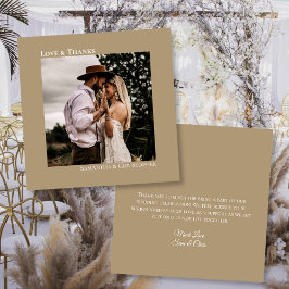 Sandy Tan eller Mocha Kärlek Tack Photo Note Bröll