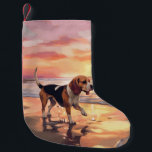 Sandy Tassar Beagle Hund on Beach Sunset Liten Julstrumpa<br><div class="desc">Ta dig in i vår vackra "Sandy Tassar och Sunset Hues"-hund på solnedgången. Den här fängslande scenen fångar kärnan av en perfekt kväll vid kusten, med en lojal hund-vän som njuter av den gyllene sanden och de andningsande nyheterna om sol. Oavsett om du är hund älskare eller solnedgångsentusiaster, så ger...</div>