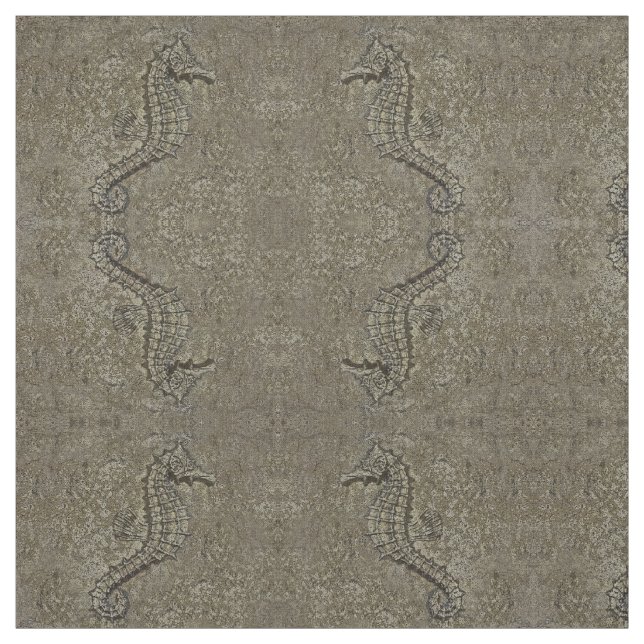 Sandy Textured Seahorse Photograph Tyg (Provkarta)