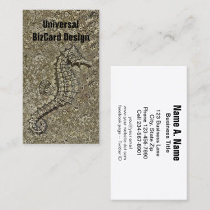 Sandy Textured Seahorse Photograph Visitkort