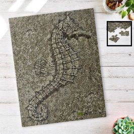 Sandy Textured Seahorse Photographic Pussel