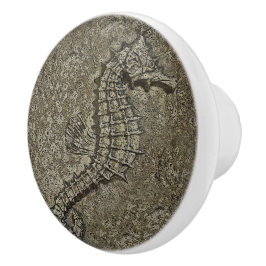 Sandy Texturerad Seahorse Digital Art Knopp