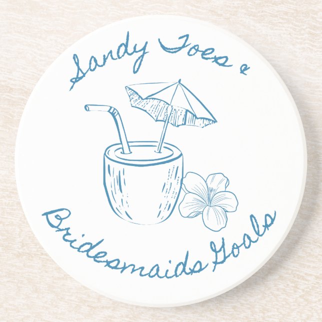 Sandy Toe & Bridesmaids Mål för kustens brudtärnor Underlägg (Framsidan)