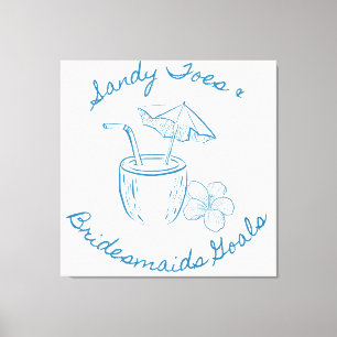 Sandy Toe & Bridesmaids Mål Kustbrudtjejdag Canvastryck