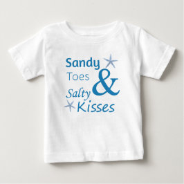 Sandy Toes och Salty Kisses Beach Life Quote Tee Shirt