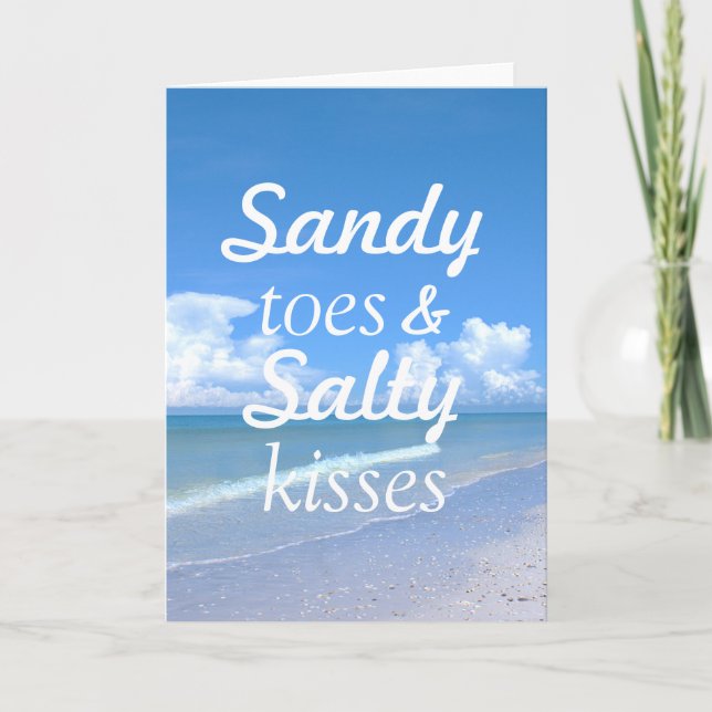 Sandy Toes och Salty Kisses Kort (Framsida)