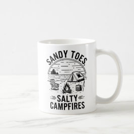 Sandy Toes Salty Campfire Camping Design Kaffemugg