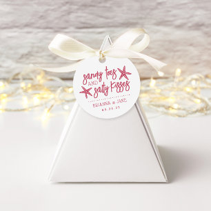 Sandy Toes & Salty Kisses Destination Wedding Gåvor Etiketter