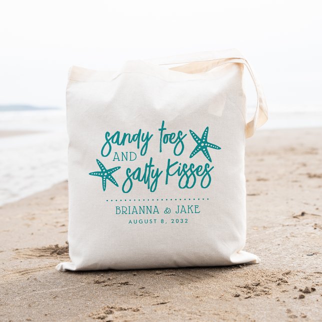 Sandy Toes & Salty Kisses Destination Wedding Tygkasse (Skapare uppladdad)