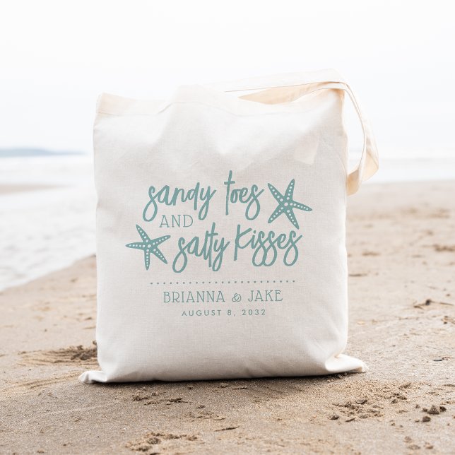 Sandy Toes & Salty Kisses Destination Wedding Tygkasse (Skapare uppladdad)