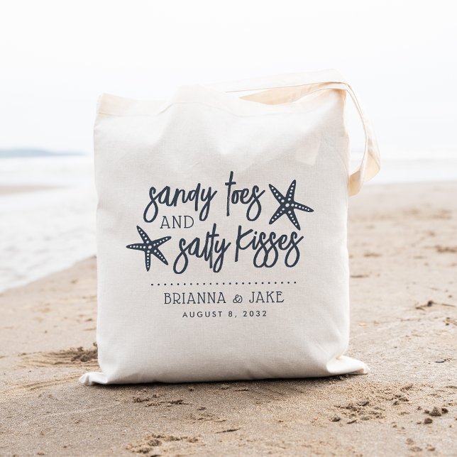 Sandy Toes & Salty Kisses Destination Wedding Tygkasse (Skapare uppladdad)