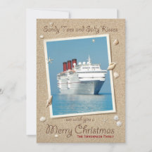 Sandy Toes Salty Kisses God jul Card