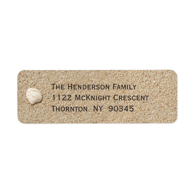 Sandy Toes Salty Kisses juladressetikett Returadress Etikett (Framsidan)