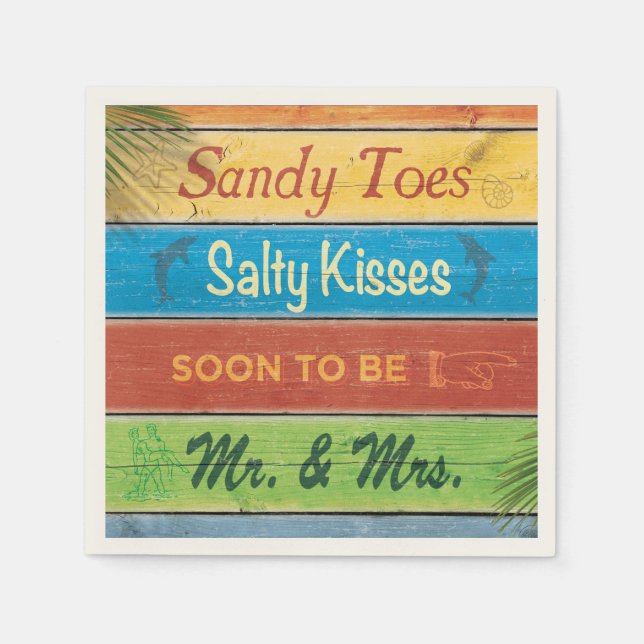Sandy Toes Salty Kisses kommer snart att bli Mr &  Pappersservett (Framsidan)