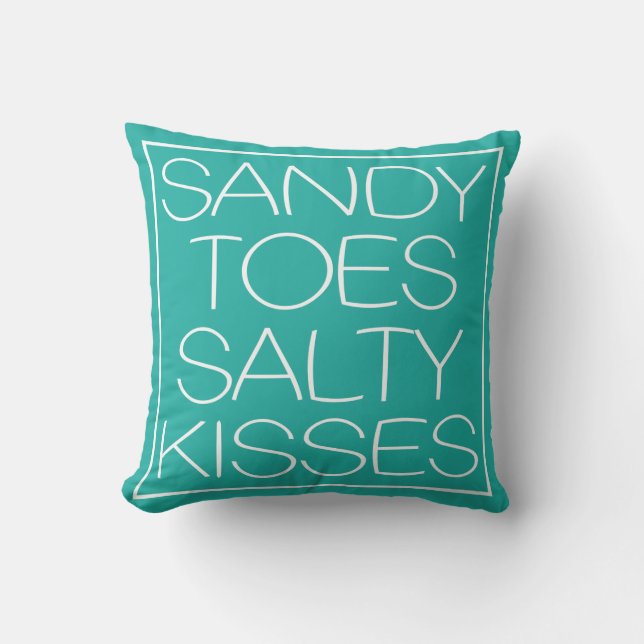 Sandy Toes Salty Kisses Kudde (Framsida)