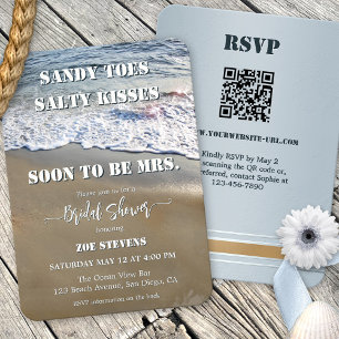 Sandy Toes Salty Kisses Möhippa Inbjudningar