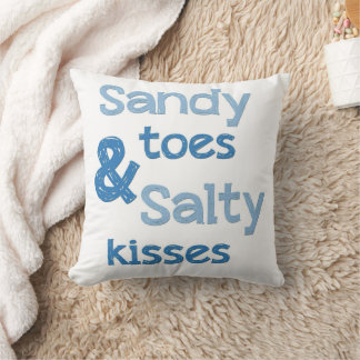 Sandy Toes Salty Kisses Pillow Kudde