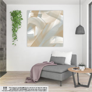Sandy Tornado Trend Abstrakt Art Beige White Canvastryck
