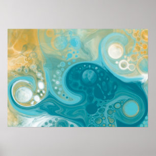 Sandy Vågar Fluid Art Poster
