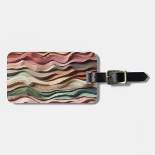 Sandy Waves Earth-Tone Bagagebricka