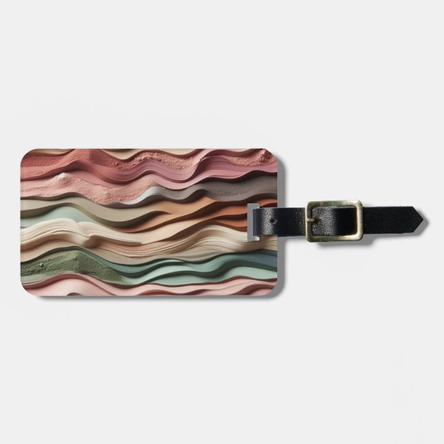 Sandy Waves Earth-Tone   Bagagebricka (Horisontell Framsida)
