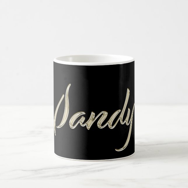 Sandy white gold Handwriting Tasse Kaffeetasse Kaffemugg (Center)