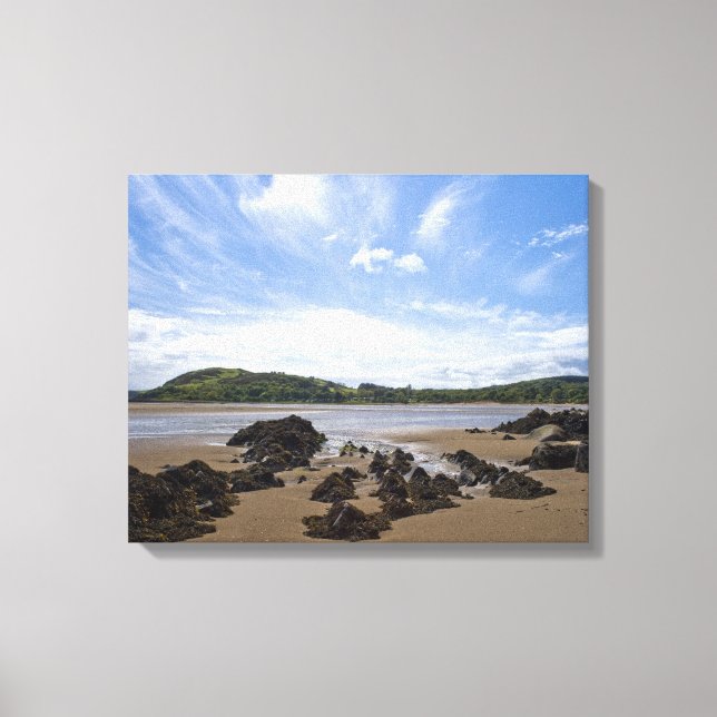 Sandyhills strand, Skottland Canvastryck (Framsida)