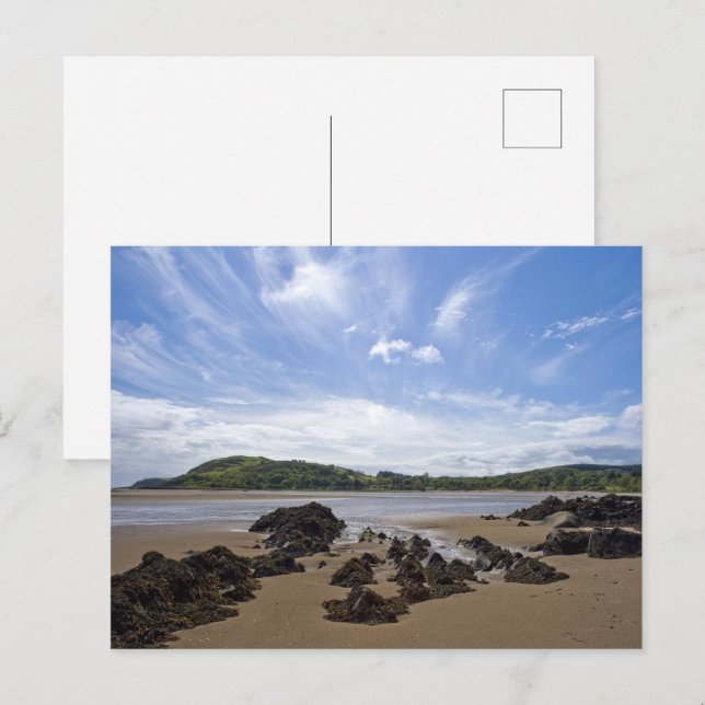 Sandyhills strand, Skottland Vykort (Fram/baksida)