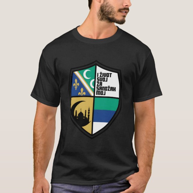 Sandzak Sandzaklija Novi Pazar Heslag T Shirt (Framsida)