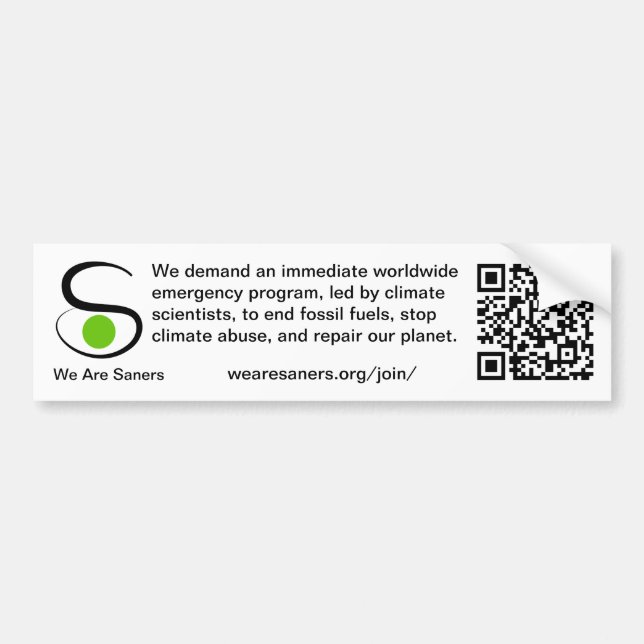 Saners Bumper Sticker Bildekal (Framsidan)