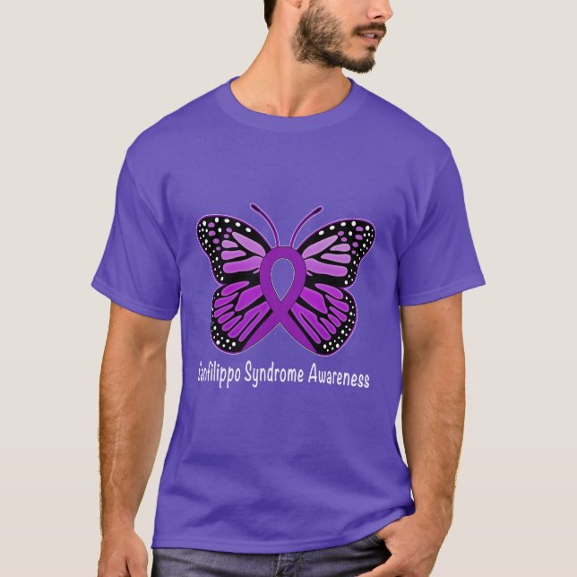 Sanfilippo Syndrome Butterfly of Hope T Shirt (Framsida)