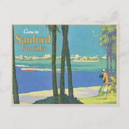 Sanford Florida vintage resor 1920-talet Vykort
