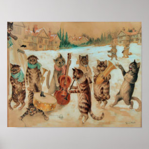Sång 1925 Louis Wain Wall Art Poster