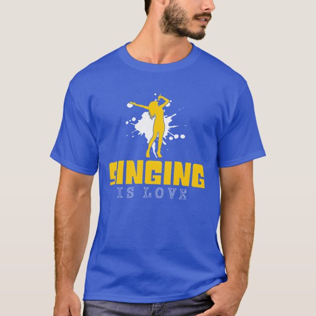 sång är kärlek pojke t shirt (Framsida)