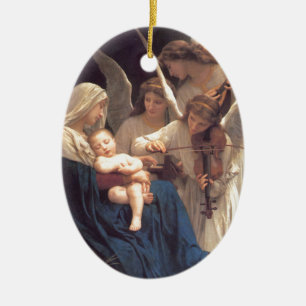 Sång av änglar - William-Adolphe Bouguereau Julgransprydnad Keramik